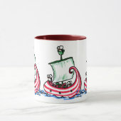 Mug Des pingouins naviguent dans une boîte de Noël (Centre)