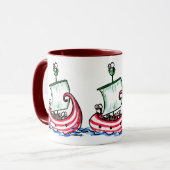 Mug Des pingouins naviguent dans une boîte de Noël (Devant gauche)