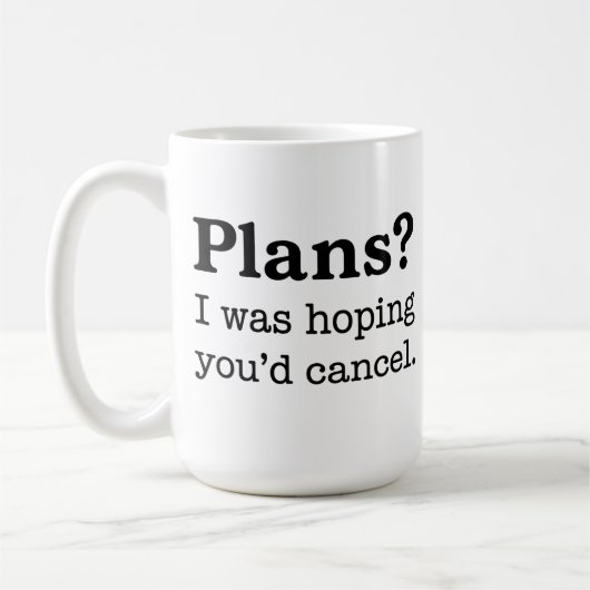 Mug Des plans ? J'espérais que vous annulerez. Introve (Gauche)