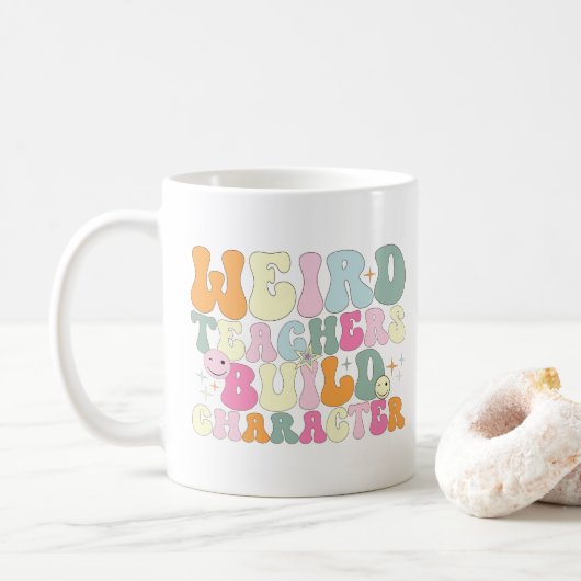 Mug Des professeurs bizarres construisent des personna (Avec donut)