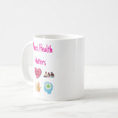 Mug Des questions de santé mentale personnalisables (Devant gauche)