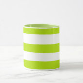Mug Des rayures inégales dans la chaux Vert et Blanc (Centre)
