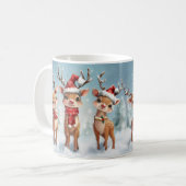 Mug des rennes de Noël mignons – Mug des Fêtes con (Devant gauche)