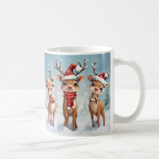 Mug des rennes de Noël mignons – Mug des Fêtes con (Droite)