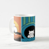 Mug Des rêves de chats douillets (Devant gauche)