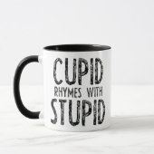 Mug Des rimes Cupides Avec Stupides (Gauche)