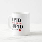 Mug Des rimes Cupides Avec Stupides (Devant gauche)