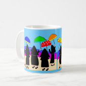 Mug Des Soeurs Avec Des Parapluies "Attente De Pluie" (Devant gauche)