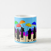 Mug Des Soeurs Avec Des Parapluies "Attente De Pluie" (Centre)