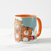Mug des tigres de Noël (Devant droit)