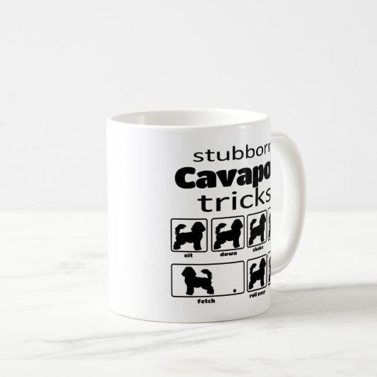 Mug Des Trucs De Cavapoo Imbéciles (Devant droit)