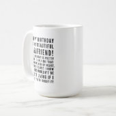 Mug Des voeux d'anniversaire sarcastique amusant pour  (Devant gauche)