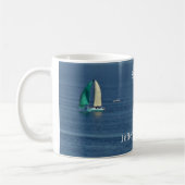 Mug Des voiliers colorés naviguent sur l'océan (Gauche)