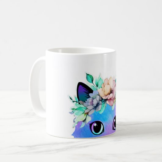 Mug des yeux de chat fleur sauvage (Devant gauche)