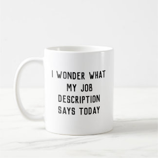 Mug Description d'emploi drôle