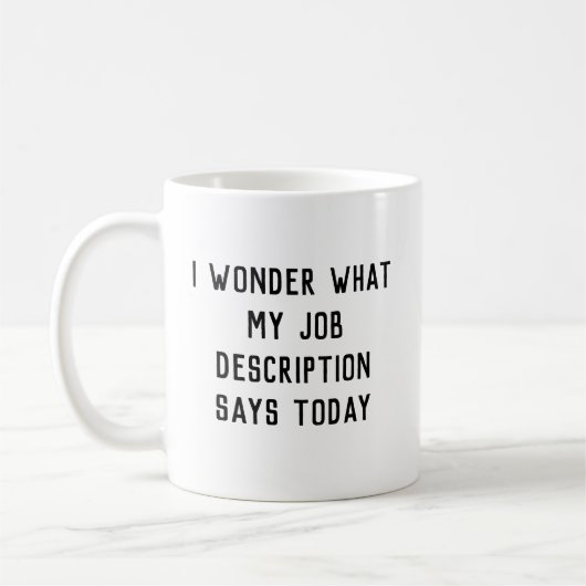 Mug Description d'emploi drôle (Gauche)