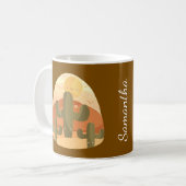 Mug Désert de cactus avec soleil (Devant gauche)