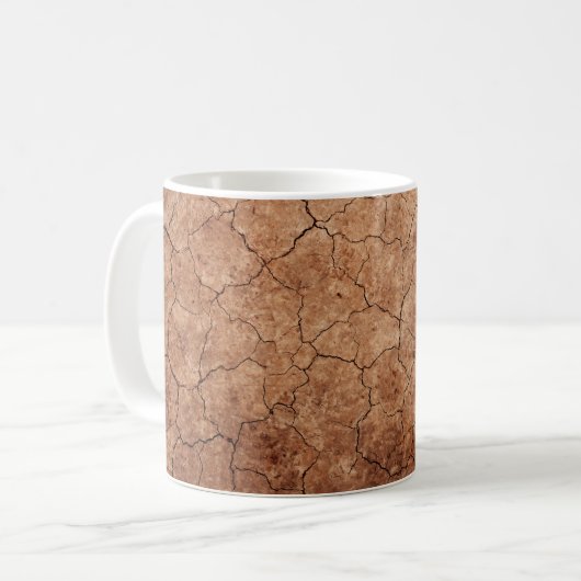 Mug Désert de fissures d'érosion fissurées (Devant gauche)