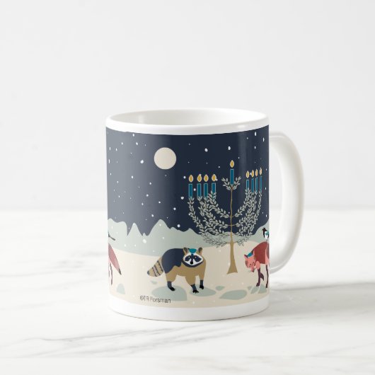 Mug Désert de Menorah d'animaux de Hanoukka (Devant droit)