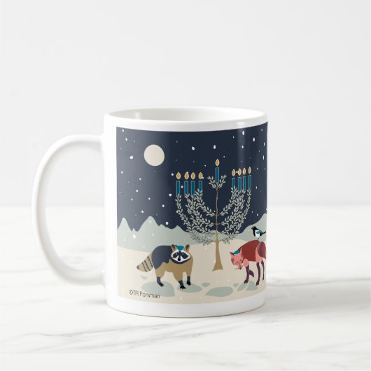 Mug Désert de Menorah d'animaux de Hanoukka (Gauche)