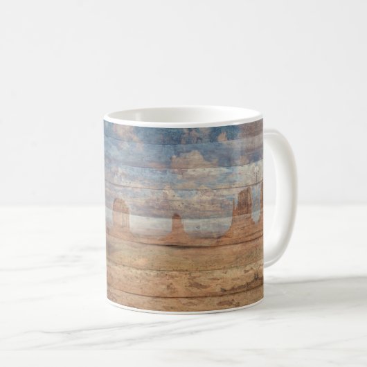Mug Desert Landscape Sandstone Buttes And Heavenly Sky (Devant droit)