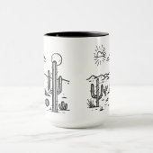Mug Desert Landscape with Cacti nature (Centre)