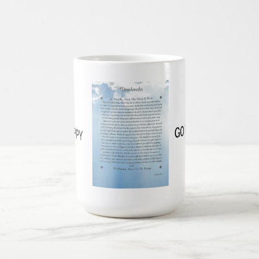 Mug DESIDERATA poème et texte (Centre)
