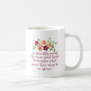 Mug Desiderata Poème Méditation pacifique Floral