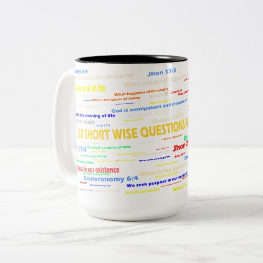 mug design, 30 questions sur l'existence (Devant gauche)