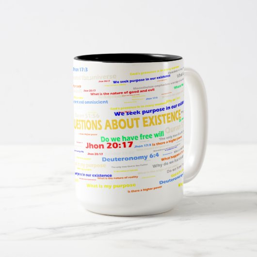 mug design, 30 questions sur l'existence (Devant droit)