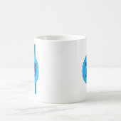 Mug Design 79 en blue on turquoise with stripes (Centre)