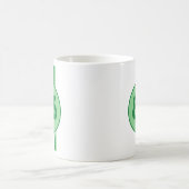 Mug Design 85 en vert on mint green with stripes (Centre)