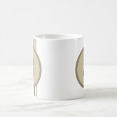 Mug Design 8 en beige sur sable avec rayures (Centre)