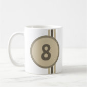 Mug Design 8 en beige sur sable avec rayures (Gauche)