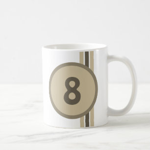 Mug Design 8 en beige sur sable avec rayures