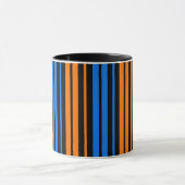 Mug Design à rayures verticales bleu orange bleu (Centre)