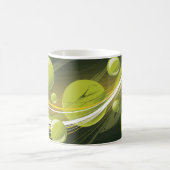 Mug Design abstrait dynamique de la sphère verte et de (Centre)