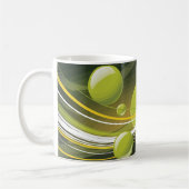 Mug Design abstrait dynamique de la sphère verte et de (Gauche)
