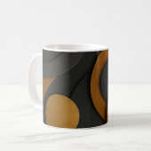 Mug Design abstrait géométrique noir et or de luxe (Devant gauche)
