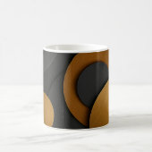 Mug Design abstrait géométrique noir et or de luxe (Centre)