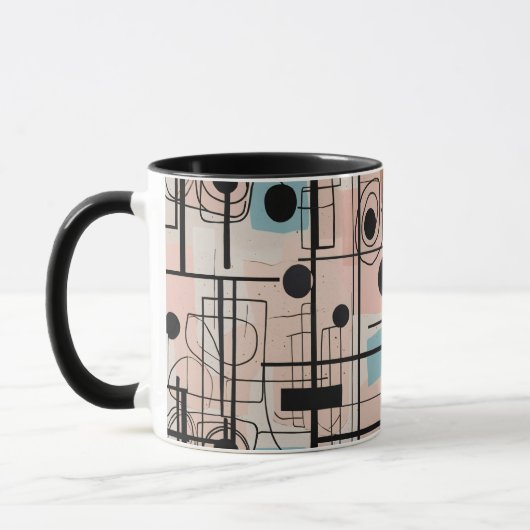 Mug Design abstrait moderne, lignes dynamiques Lancer  (Gauche)