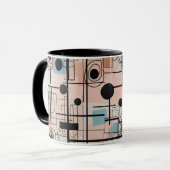 Mug Design abstrait moderne, lignes dynamiques Lancer  (Devant gauche)