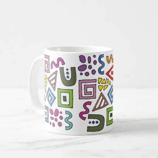 Mug Design abstrait motif géométrique moderne (Devant gauche)