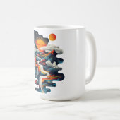 Mug Design abstrait, paysage surréaliste (Devant droit)
