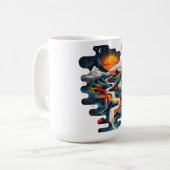 Mug Design abstrait, paysage surréaliste (Devant gauche)