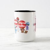Mug Design Abstrait Rouge Élégant | Esthétique Mod (Centre)