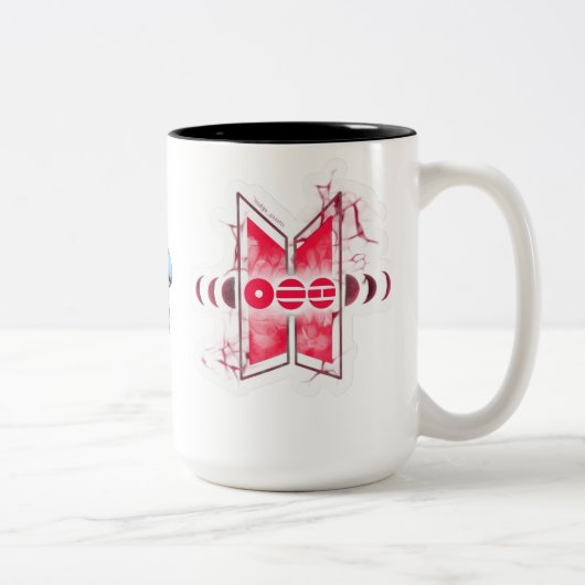 Mug Design Abstrait Rouge Élégant | Esthétique Mod (Droit)
