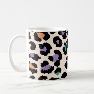 Mug Design animal léopard coloré et arrière-plan