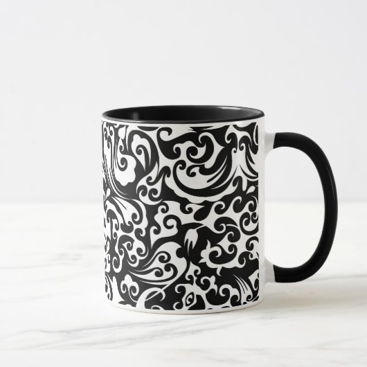 Mug Design arrière - plan abstrait noir (Droite)