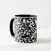 Mug Design arrière - plan abstrait noir (Devant gauche)